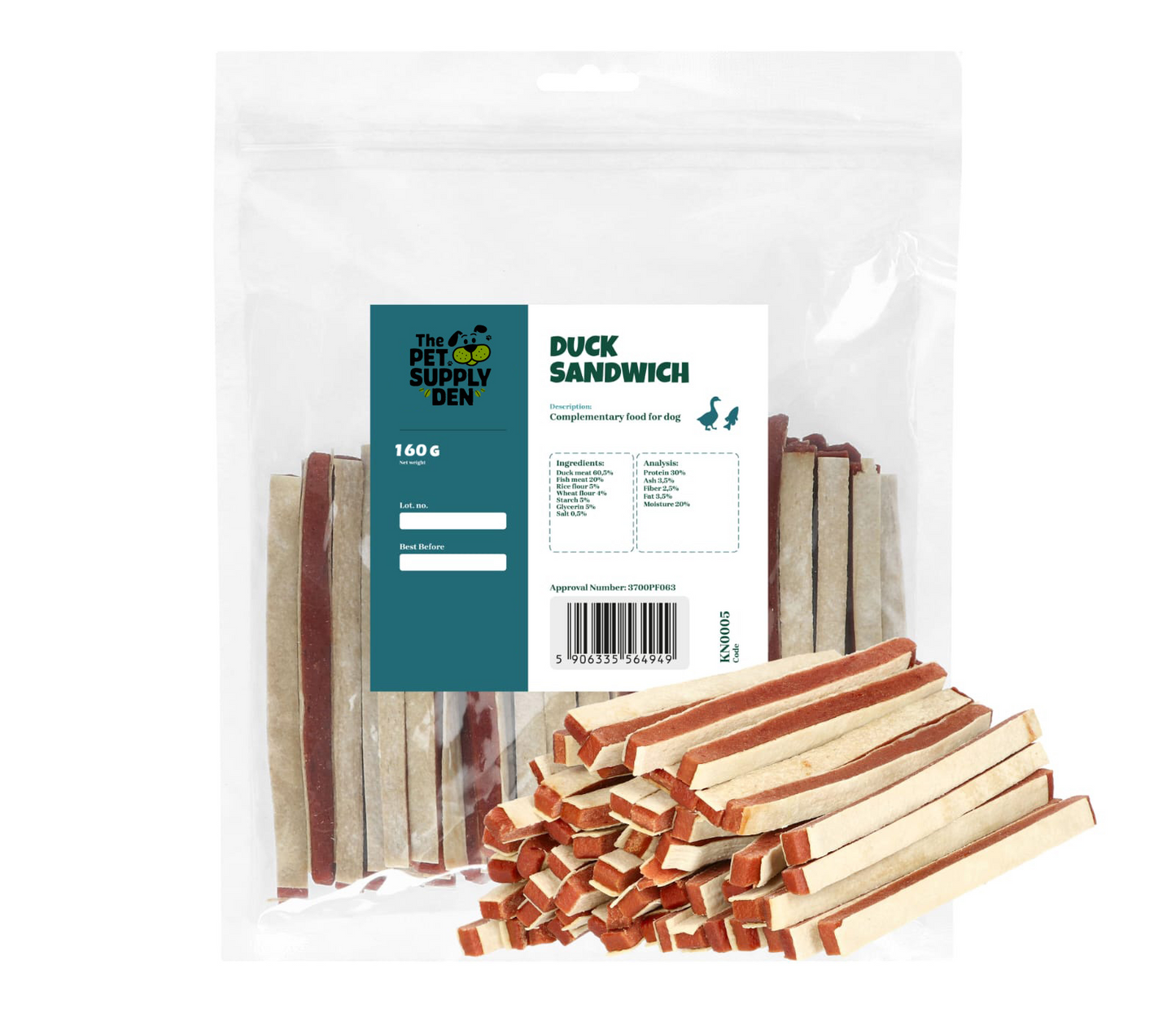 Sandwich Duck Strip With Fish - 160g